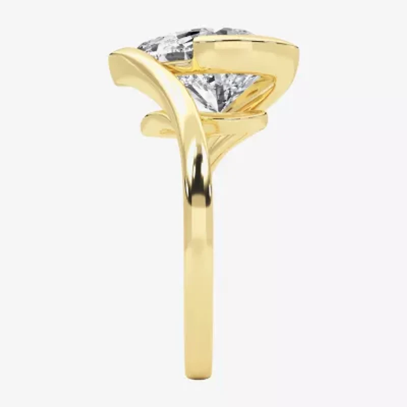 Grown Gorgeous (F / Vs2) Womens 3 3/8 Ct. Lab White Diamond 14K Gold Pear Solitaire Engagement Ring