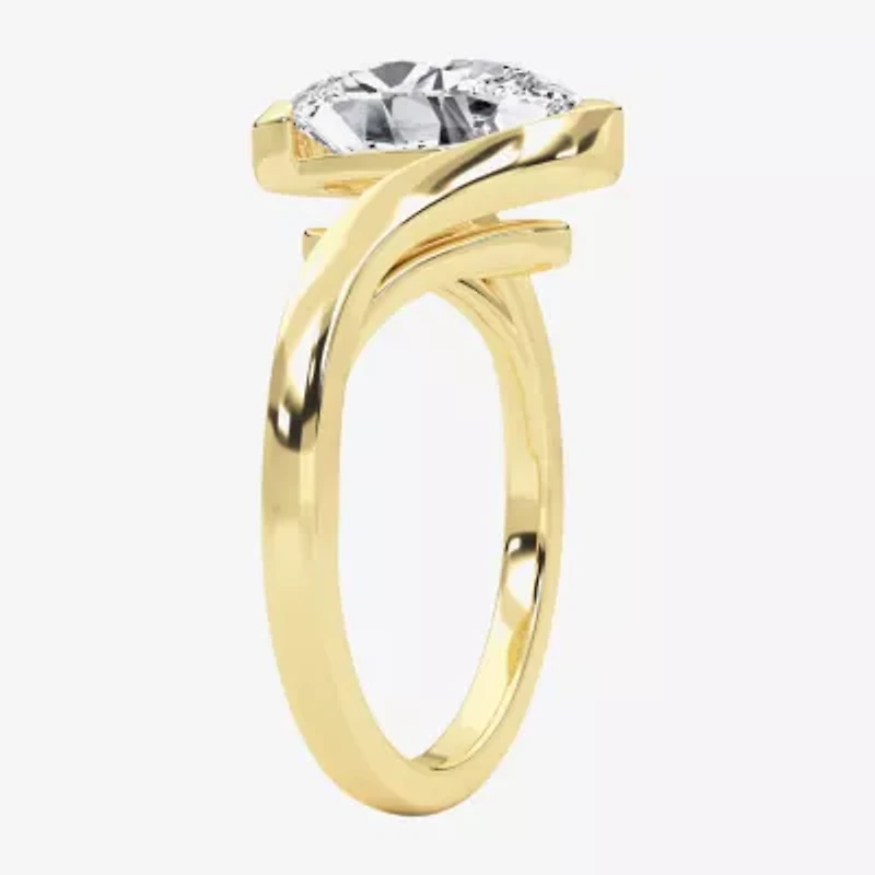 Grown Gorgeous (F / Vs2) Womens 2 1/4 CT. Lab White Diamond 14K Gold Oval Solitaire Engagement Ring