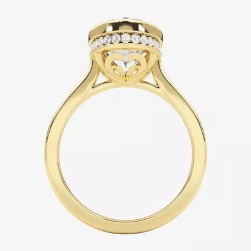 Grown Gorgeous (F / Vs2) Womens 3 1/2 CT. T.W Lab White Diamond 14K Gold Oval Engagement Ring