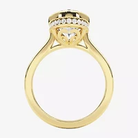 Grown Gorgeous (F / Vs2) Womens 3 1/2 CT. T.W Lab White Diamond 14K Gold Oval Engagement Ring