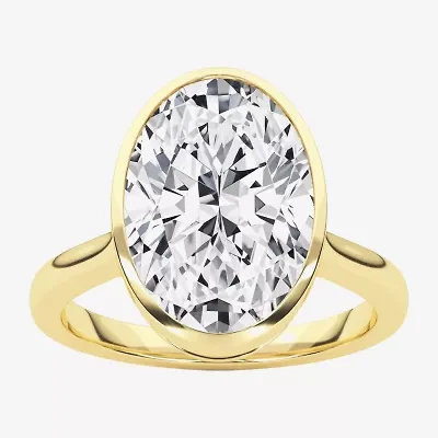 Grown Gorgeous (F / Vs2) Womens 3 1/2 CT. T.W Lab White Diamond 14K Gold Oval Engagement Ring