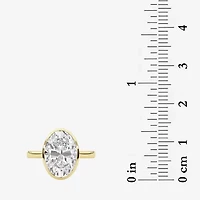 Grown Gorgeous (F / Vs2) Womens 3 1/2 CT. T.W Lab White Diamond 14K Gold Oval Engagement Ring