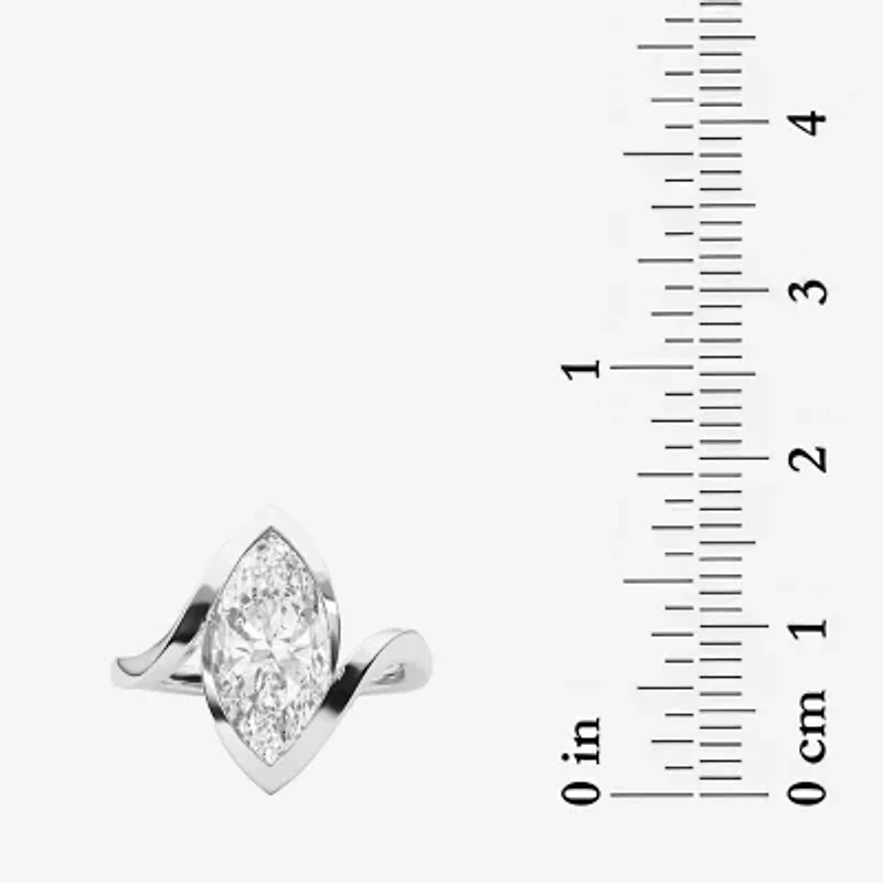 Grown Gorgeous (F / Vs2) Womens 2 1/4 CT. Lab White Diamond 14K Gold Marquise Solitaire Engagement Ring