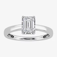 I / Si2) Womens 1 CT. Lab Grown White Diamond Sterling Silver Solitaire Engagement Ring