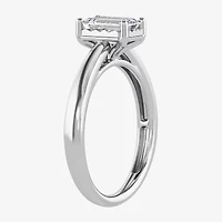 I / Si2) Womens 1 CT. Lab Grown White Diamond Sterling Silver Solitaire Engagement Ring