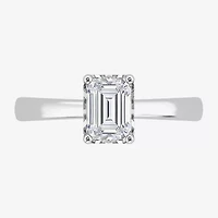 I / Si2) Womens 1 CT. Lab Grown White Diamond Sterling Silver Solitaire Engagement Ring