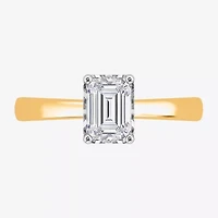 I / Si2) Womens 1 CT. Lab Grown White Diamond Sterling Silver Solitaire Engagement Ring