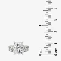 Grown Gorgeous (F / Vs2) Womens 1/ Ct. T.W. Lab White Diamond 14K Gold Rectangular Side Stone Bridal Set