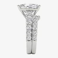 Grown Gorgeous (F / Vs2) Womens 1/ Ct. T.W. Lab White Diamond 14K Gold Rectangular Side Stone Bridal Set