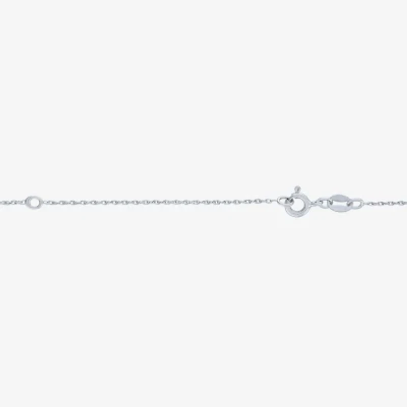 Womens Lab Created Blue Sapphire Pure Silver Over Brass Moon 16 Inch Pendant Necklace