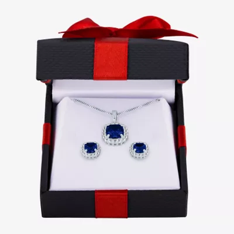 Gemstone Pure Silver Over Brass 2-pc. Jewelry Set