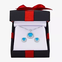 Gemstone Pure Silver Over Brass 2-pc. Jewelry Set