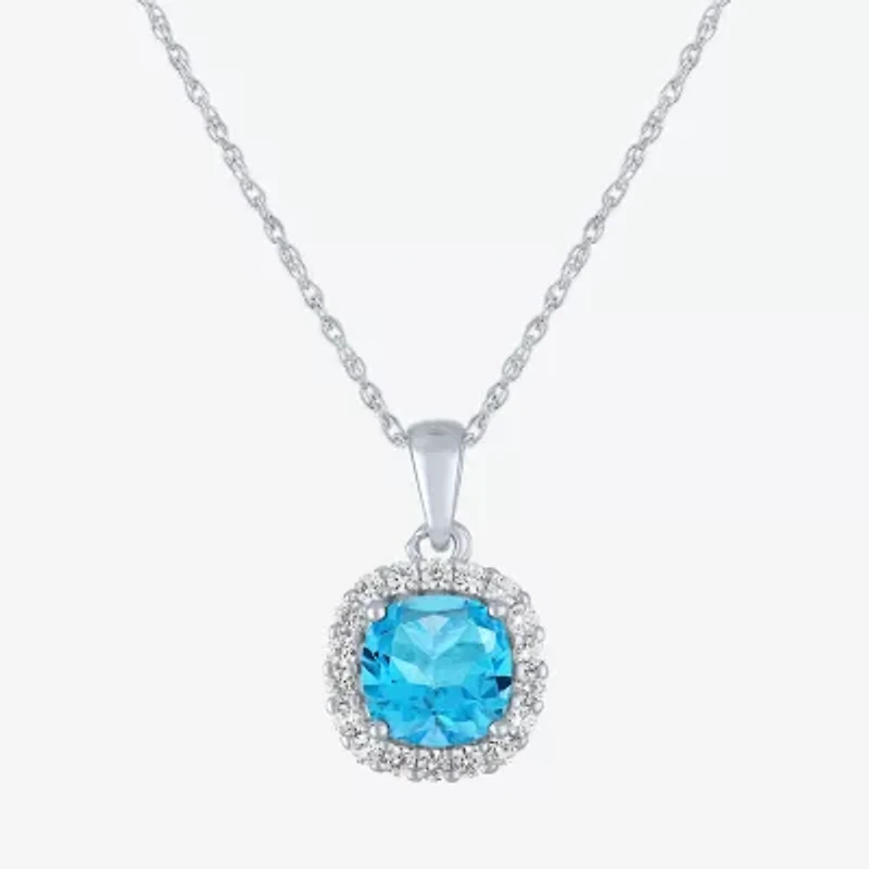 Gemstone Pure Silver Over Brass 2-pc. Jewelry Set