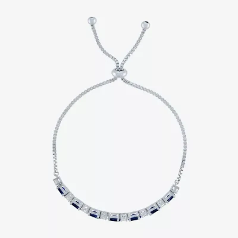 Gemstone Pure Silver Over Brass Bolo Bracelet