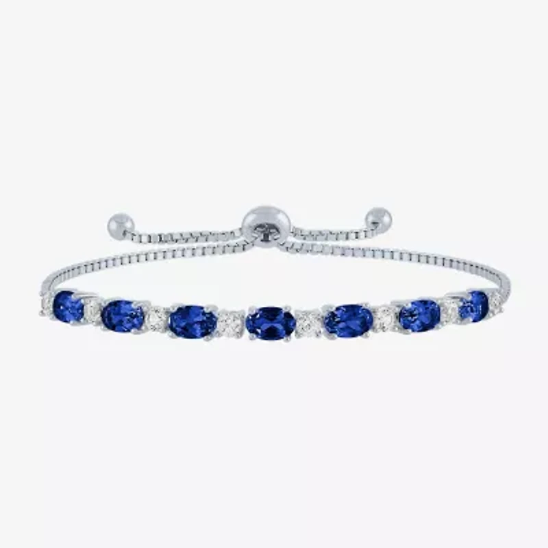 Gemstone Pure Silver Over Brass Bolo Bracelet