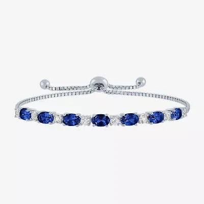 Gemstone Pure Silver Over Brass Bolo Bracelet