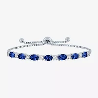 Gemstone Pure Silver Over Brass Bolo Bracelet