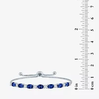 Gemstone Pure Silver Over Brass Bolo Bracelet