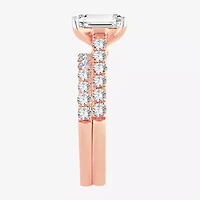 (H-I / SI1-SI2) Signature By Modern Bride Emerald Cut Womens 2 CT. T.W. Lab Grown White Diamond Bridal Set 14K Gold
