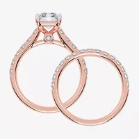 (G-H / Vs2-Si1) Womens 2 1/2 CT. T.W. Lab Grown White Diamond 14K Gold Side Stone Bridal Set