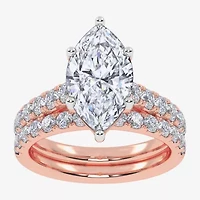 Signature By Modern Bride (G-H / Vs2-Si1) Womens 2 1/2 CT. T.W. Lab Grown White Diamond 14K Gold Marquise Side Stone Bridal Set