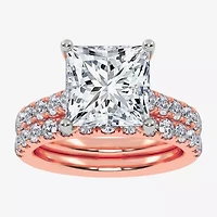 (H-I / SI1-SI2) Signature By Modern Bride Womens 2 1/2 CT. TW. Lab Grown White Diamond 14K Gold Princess Bridal Set
