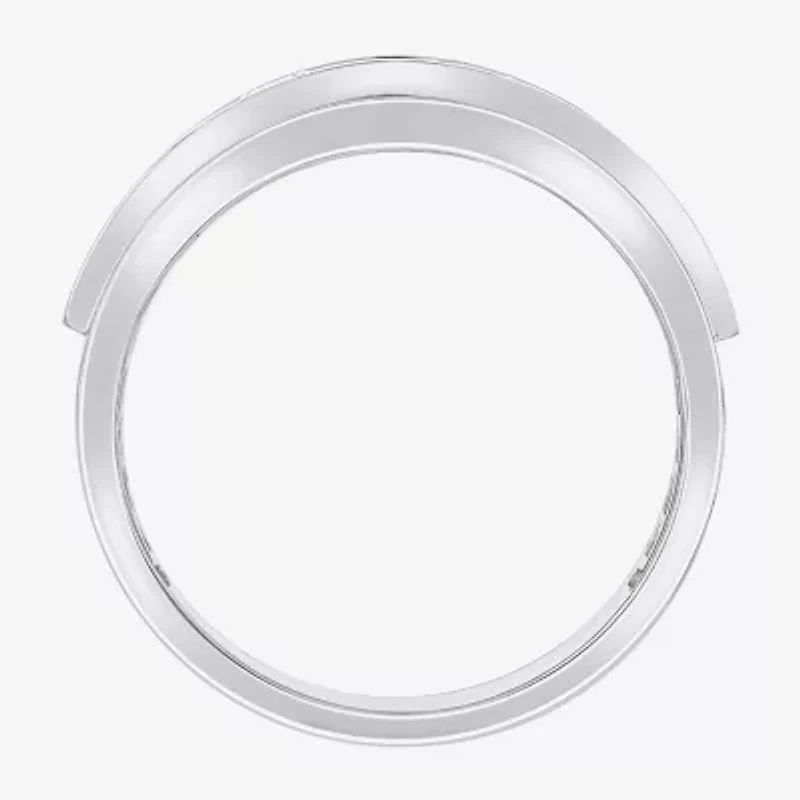 (H-I / I1) Mens 1 1/2 CT. T.W. Lab Grown White Diamond 10K Gold Wedding Band