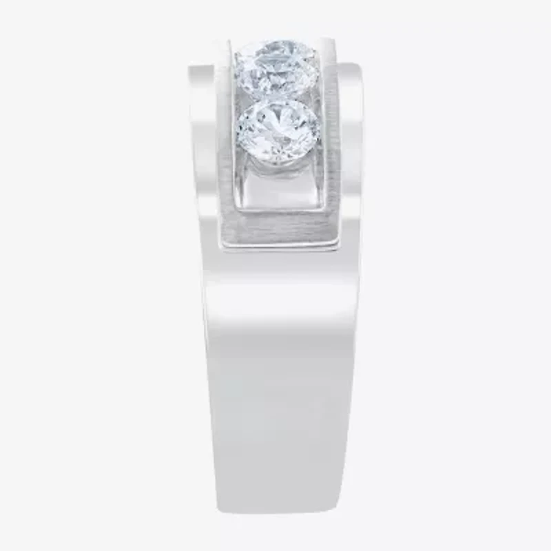 (H-I / I1) Mens 1 1/2 CT. T.W. Lab Grown White Diamond 10K Gold Wedding Band