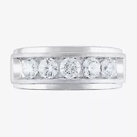 (H-I / I1) Mens 1 1/2 CT. T.W. Lab Grown White Diamond 10K Gold Wedding Band