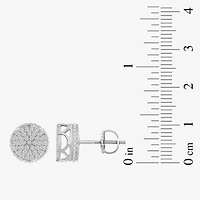(J / I3) 1/6 CT. Natural White Diamond 10K Gold 7.7mm Round Stud Earrings