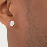 (I / I2-I3) 1/4 CT. Natural White Diamond 10K Gold 6.7mm Round Stud Earrings