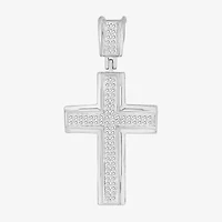 1/4 CT. (J / I3) White Diamond 10K Gold Cross Charm