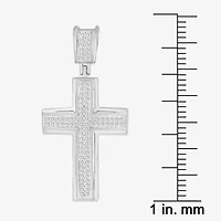 1/4 CT. (J / I3) White Diamond 10K Gold Cross Charm