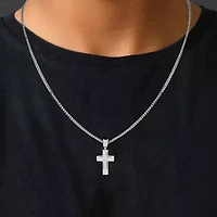 1/4 CT. (J / I3) White Diamond 10K Gold Cross Charm