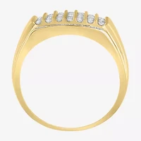 (I / I2-I3) Mens 1/2 CT. Natural White Diamond 10K Gold Fashion Ring