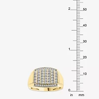 (I / I2-I3) Mens 1/2 CT. Natural White Diamond 10K Gold Fashion Ring
