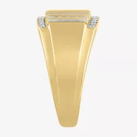 (I / I2-I3) Mens 1/2 CT. Natural White Diamond 10K Gold Fashion Ring