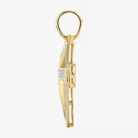 1/4 CT. (J / I3) White Diamond 10K Gold Cross Charm