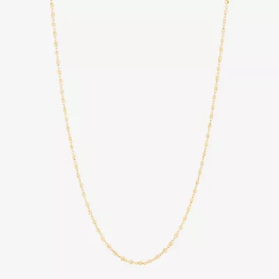 Made in Italy Womens 10K Gold Inch Chain Necklace