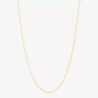 Made in Italy Womens 10K Gold Inch Chain Necklace