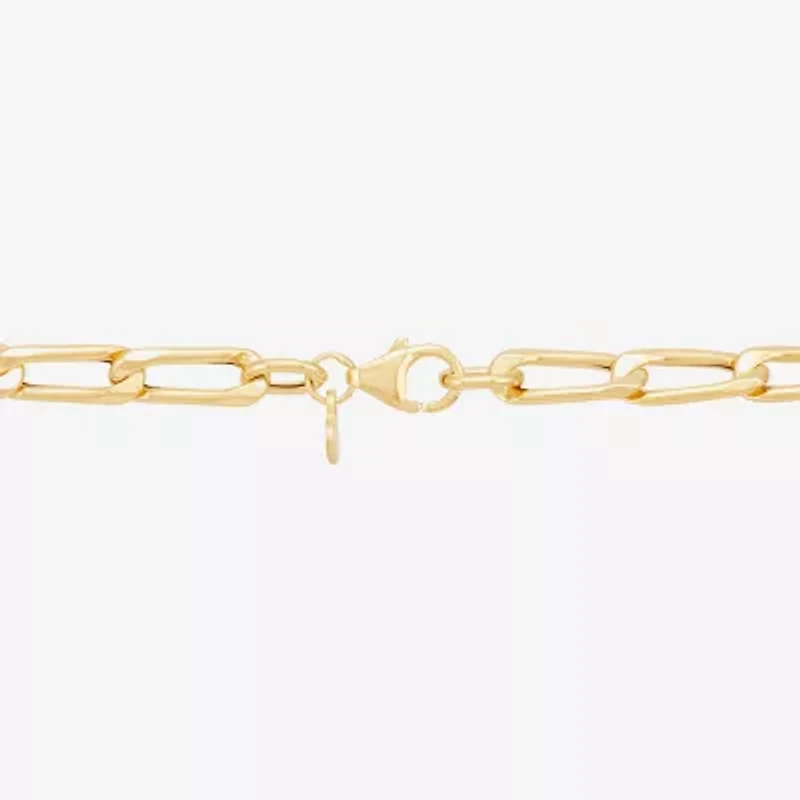 Made in Italy Unisex Adult 10K Gold 18 Inch Link Chain Necklace