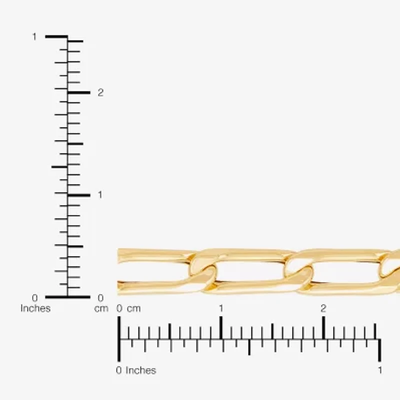 Made in Italy Unisex Adult 10K Gold 18 Inch Link Chain Necklace