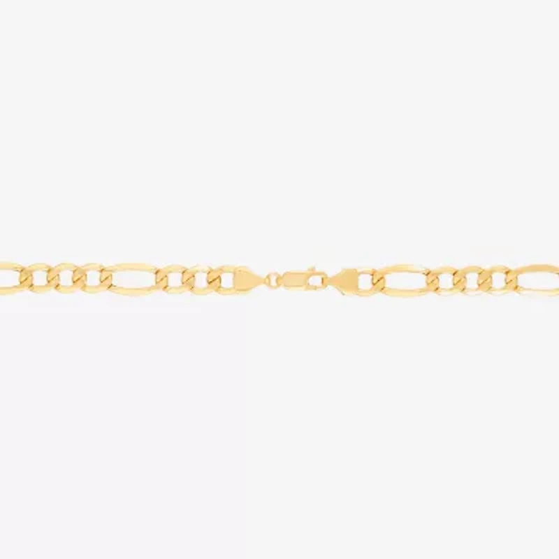 Made in Italy Mens 10K Gold 20 Inch Figaro Chain Necklace