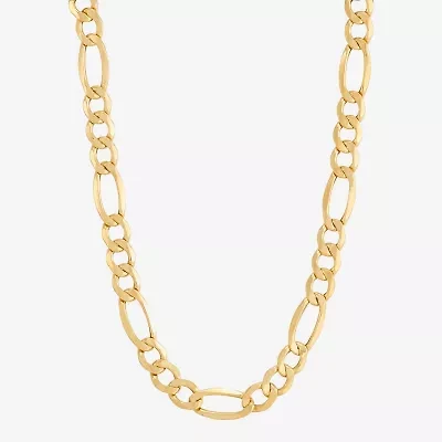 Made in Italy Mens 10K Gold 20 Inch Figaro Chain Necklace