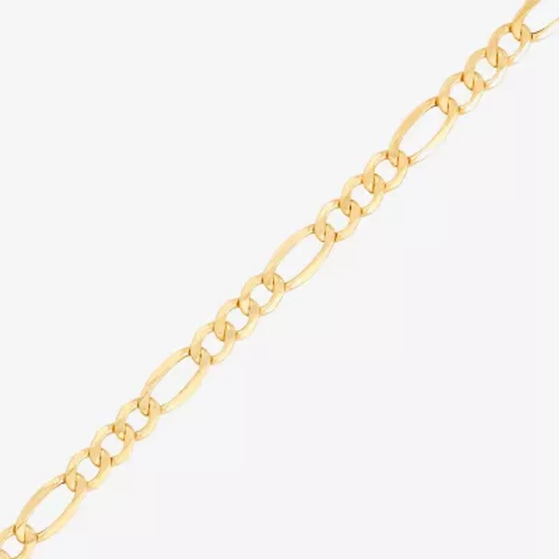 Made in Italy Mens 10K Gold 20 Inch Figaro Chain Necklace