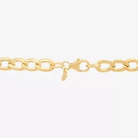 Made in Italy Womens 10K Gold 18 Inch Curb Chain Necklace