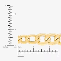 Made in Italy Womens 10K Gold 18 Inch Curb Chain Necklace
