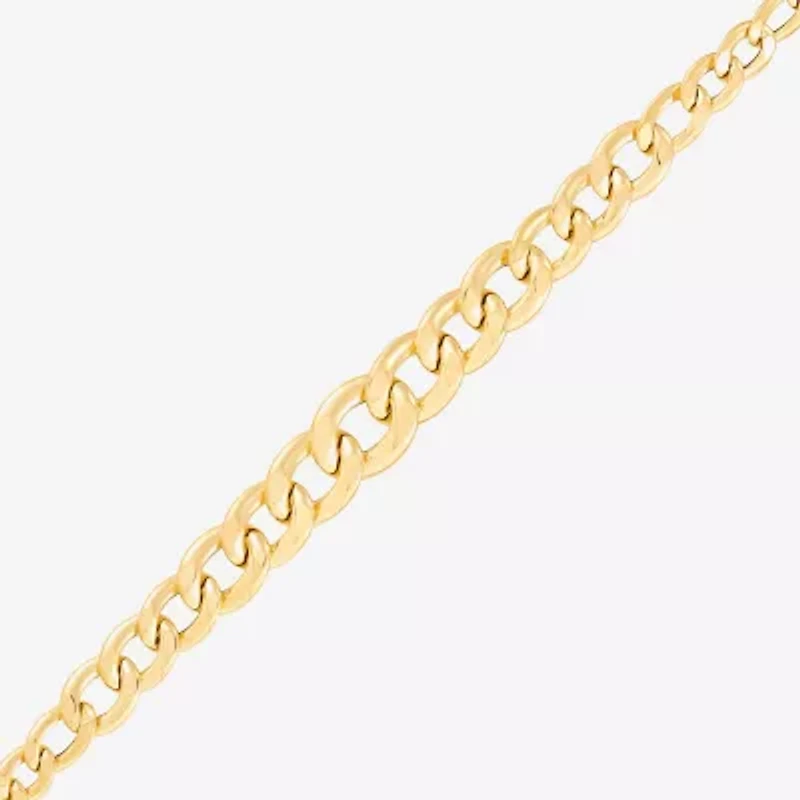 Made in Italy Womens 10K Gold 18 Inch Curb Chain Necklace