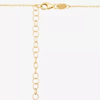 Made in Italy Womens 10K Gold Ball 16 Inch Pendant Necklace