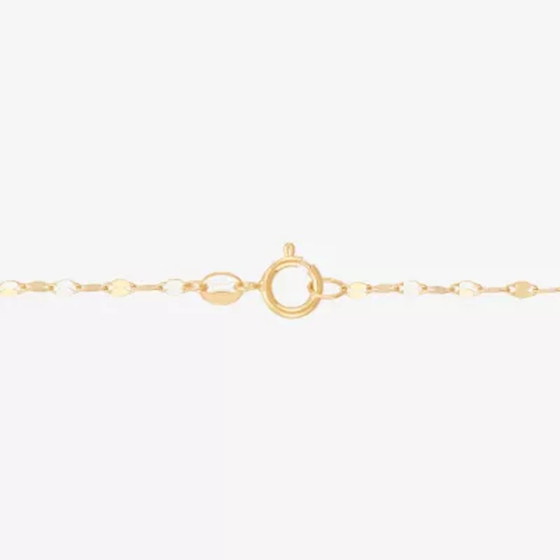 Gold Addiction Womens 10K Gold Heart 18 Inch Pendant Necklace
